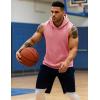 imageMAGCOMSEN Mens Tank Top Sleeveless Hoodie Cotton TShirt Summer Casual Shirt Muscle TeeGrey Pink