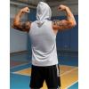 imageMAGCOMSEN Mens Tank Top Sleeveless Hoodie Cotton TShirt Summer Casual Shirt Muscle TeeLight Grey