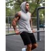 imageMAGCOMSEN Mens Tank Top Sleeveless Hoodie Cotton TShirt Summer Casual Shirt Muscle TeeLight Grey