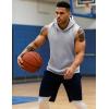 imageMAGCOMSEN Mens Tank Top Sleeveless Hoodie Cotton TShirt Summer Casual Shirt Muscle TeeLight Grey