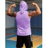 imageMAGCOMSEN Mens Tank Top Sleeveless Hoodie Cotton TShirt Summer Casual Shirt Muscle TeeLight Purple