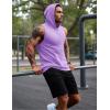 imageMAGCOMSEN Mens Tank Top Sleeveless Hoodie Cotton TShirt Summer Casual Shirt Muscle TeeLight Purple