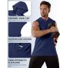 imageMAGCOMSEN Mens Tank Top Sleeveless Hoodie Cotton TShirt Summer Casual Shirt Muscle TeeNavy