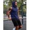 imageMAGCOMSEN Mens Tank Top Sleeveless Hoodie Cotton TShirt Summer Casual Shirt Muscle TeeNavy