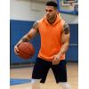 imageMAGCOMSEN Mens Tank Top Sleeveless Hoodie Cotton TShirt Summer Casual Shirt Muscle TeeOrange