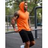 imageMAGCOMSEN Mens Tank Top Sleeveless Hoodie Cotton TShirt Summer Casual Shirt Muscle TeeOrange