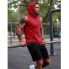imageMAGCOMSEN Mens Tank Top Sleeveless Hoodie Cotton TShirt Summer Casual Shirt Muscle TeeTomato Red