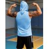 imageMAGCOMSEN Mens Tank Top Sleeveless Hoodie Cotton TShirt Summer Casual Shirt Muscle TeeWaterfall Blue