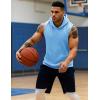 imageMAGCOMSEN Mens Tank Top Sleeveless Hoodie Cotton TShirt Summer Casual Shirt Muscle TeeWaterfall Blue