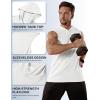 imageMAGCOMSEN Mens Tank Top Sleeveless Hoodie Cotton TShirt Summer Casual Shirt Muscle TeeWhite