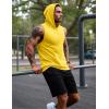imageMAGCOMSEN Mens Tank Top Sleeveless Hoodie Cotton TShirt Summer Casual Shirt Muscle TeeYellow