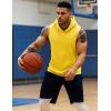 imageMAGCOMSEN Mens Tank Top Sleeveless Hoodie Cotton TShirt Summer Casual Shirt Muscle TeeYellow