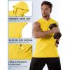 imageMAGCOMSEN Mens Tank Top Sleeveless Hoodie Cotton TShirt Summer Casual Shirt Muscle TeeYellow