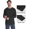 imageMAGCOMSEN Mens Thermal Shirt Fleece Lined Long Sleeve Athletic Base Layer Workout TopBlack