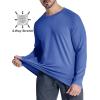imageMAGCOMSEN Mens Thermal Shirt Fleece Lined Long Sleeve Athletic Base Layer Workout TopBlue Grey