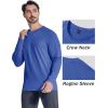 imageMAGCOMSEN Mens Thermal Shirt Fleece Lined Long Sleeve Athletic Base Layer Workout TopBlue Grey