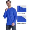 imageMAGCOMSEN Mens Thermal Shirt Fleece Lined Long Sleeve Athletic Base Layer Workout TopBright Blue