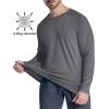 imageMAGCOMSEN Mens Thermal Shirt Fleece Lined Long Sleeve Athletic Base Layer Workout TopDark Grey