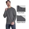 imageMAGCOMSEN Mens Thermal Shirt Fleece Lined Long Sleeve Athletic Base Layer Workout TopDark Grey