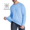 imageMAGCOMSEN Mens Thermal Shirt Fleece Lined Long Sleeve Athletic Base Layer Workout TopLight Blue