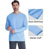 imageMAGCOMSEN Mens Thermal Shirt Fleece Lined Long Sleeve Athletic Base Layer Workout TopLight Blue