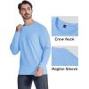 imageMAGCOMSEN Mens Thermal Shirt Fleece Lined Long Sleeve Athletic Base Layer Workout TopLight Blue