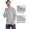 imageMAGCOMSEN Mens Thermal Shirt Fleece Lined Long Sleeve Athletic Base Layer Workout TopLight Grey