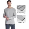 imageMAGCOMSEN Mens Thermal Shirt Fleece Lined Long Sleeve Athletic Base Layer Workout TopLight Grey