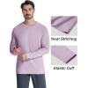 imageMAGCOMSEN Mens Thermal Shirt Fleece Lined Long Sleeve Athletic Base Layer Workout TopLight Purple