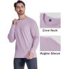 imageMAGCOMSEN Mens Thermal Shirt Fleece Lined Long Sleeve Athletic Base Layer Workout TopLight Purple