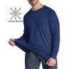 imageMAGCOMSEN Mens Thermal Shirt Fleece Lined Long Sleeve Athletic Base Layer Workout TopNavy