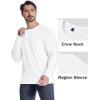 imageMAGCOMSEN Mens Thermal Shirt Fleece Lined Long Sleeve Athletic Base Layer Workout TopWhite