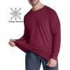 imageMAGCOMSEN Mens Thermal Shirt Fleece Lined Long Sleeve Athletic Base Layer Workout TopWine Red