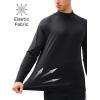imageMAGCOMSEN Mens Thermal Shirt Fleece Lined Long Sleeve Undershirts Athletic Warm Base Layer Winter TopBlack