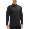 imageMAGCOMSEN Mens Thermal Shirt Fleece Lined Long Sleeve Undershirts Athletic Warm Base Layer Winter TopBlack