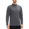 imageMAGCOMSEN Mens Thermal Shirt Fleece Lined Long Sleeve Undershirts Athletic Warm Base Layer Winter TopDark Grey