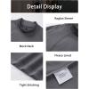 imageMAGCOMSEN Mens Thermal Shirt Fleece Lined Long Sleeve Undershirts Athletic Warm Base Layer Winter TopDark Grey