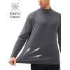 imageMAGCOMSEN Mens Thermal Shirt Fleece Lined Long Sleeve Undershirts Athletic Warm Base Layer Winter TopDark Grey