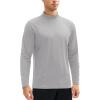imageMAGCOMSEN Mens Thermal Shirt Fleece Lined Long Sleeve Undershirts Athletic Warm Base Layer Winter TopLight Grey