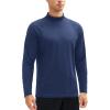 imageMAGCOMSEN Mens Thermal Shirt Fleece Lined Long Sleeve Undershirts Athletic Warm Base Layer Winter TopNavy