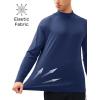 imageMAGCOMSEN Mens Thermal Shirt Fleece Lined Long Sleeve Undershirts Athletic Warm Base Layer Winter TopNavy