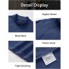 imageMAGCOMSEN Mens Thermal Shirt Fleece Lined Long Sleeve Undershirts Athletic Warm Base Layer Winter TopNavy