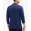 imageMAGCOMSEN Mens Thermal Shirt Fleece Lined Long Sleeve Undershirts Athletic Warm Base Layer Winter TopNavy