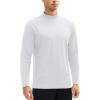 imageMAGCOMSEN Mens Thermal Shirt Fleece Lined Long Sleeve Undershirts Athletic Warm Base Layer Winter TopWhite