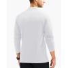 imageMAGCOMSEN Mens Thermal Shirt Fleece Lined Long Sleeve Undershirts Athletic Warm Base Layer Winter TopWhite