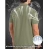 imageMAGCOMSEN Mens UPF 50 Fishing Shirts UV Sun Protection Cooling Quick Dry Short Sleeve Shirts for Hiking Safari CampingGrey Green