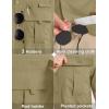 imageMAGCOMSEN Mens UPF 50 Fishing Shirts UV Sun Protection Cooling Quick Dry Short Sleeve Shirts for Hiking Safari CampingKhaki