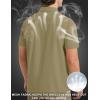 imageMAGCOMSEN Mens UPF 50 Fishing Shirts UV Sun Protection Cooling Quick Dry Short Sleeve Shirts for Hiking Safari CampingKhaki