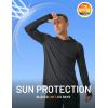 imageMAGCOMSEN Mens UPF 50 Sun Protection Hoodie Lightweight Long Sleeve Rash Guard Shirts Fishing Swim Athletic WorkoutBlack