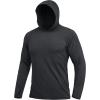imageMAGCOMSEN Mens UPF 50 Sun Protection Hoodie Lightweight Long Sleeve Rash Guard Shirts Fishing Swim Athletic WorkoutBlack